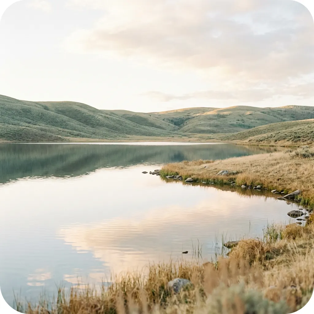 Restore Clarity — calm reflective landscape